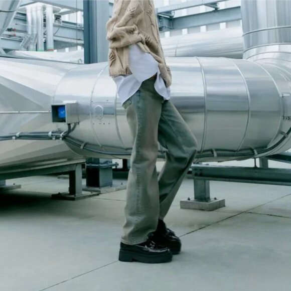 NWT TRACK SOLE LOAFERS WITH TASSEL DETAIL BLACK - Picture 7 of 8